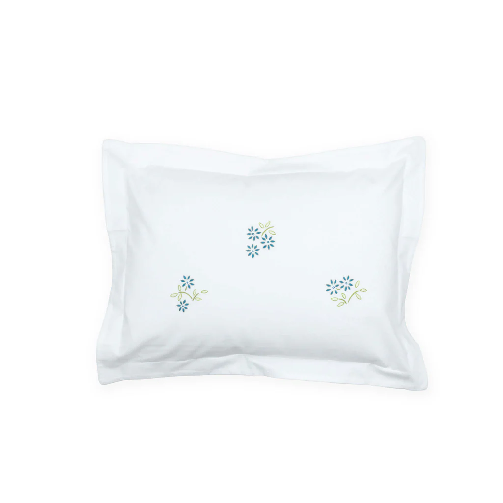 Camomile hand embroidered duvet cover