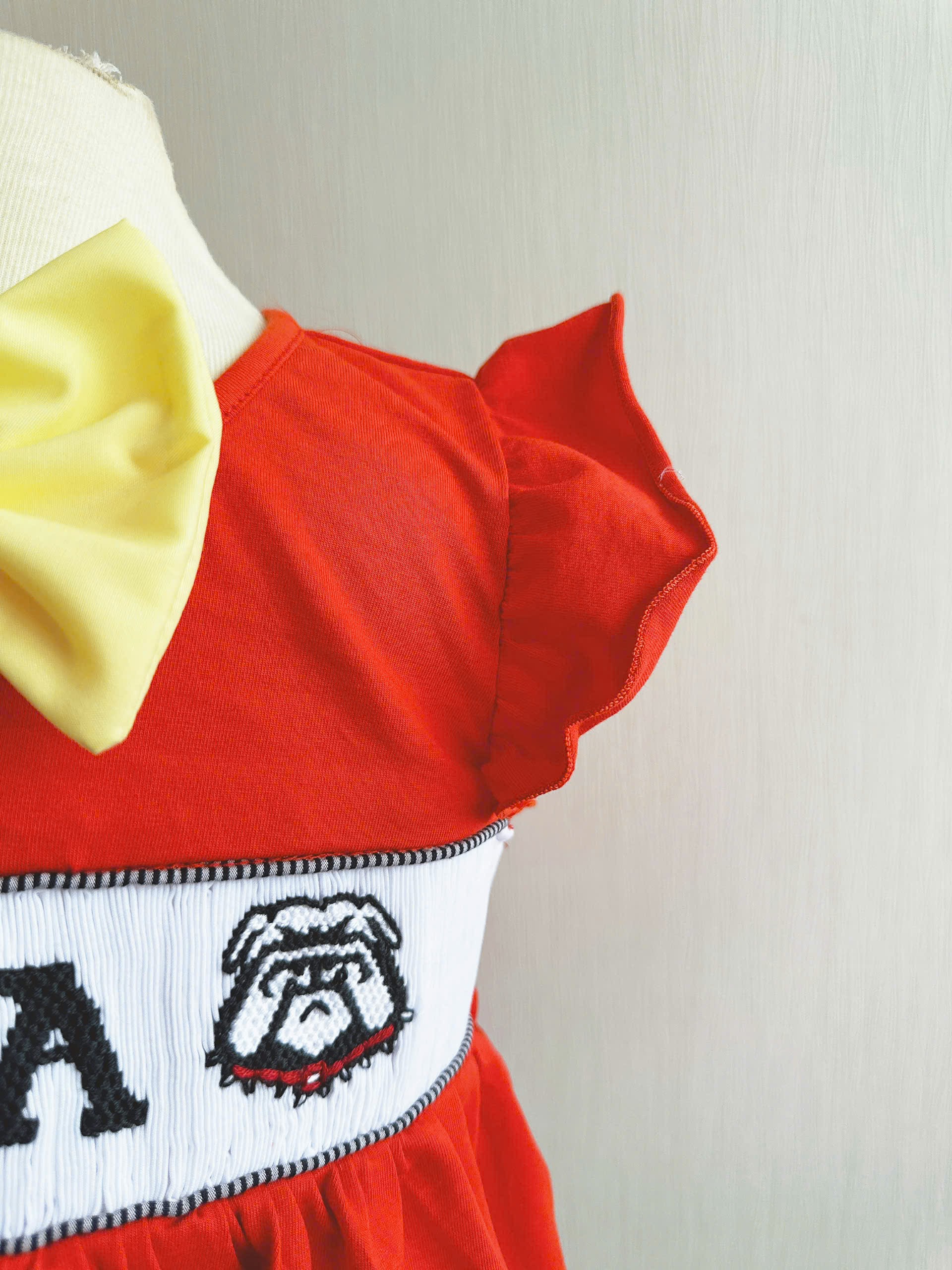 Bulldogs Georgia smocked 2 piece sets