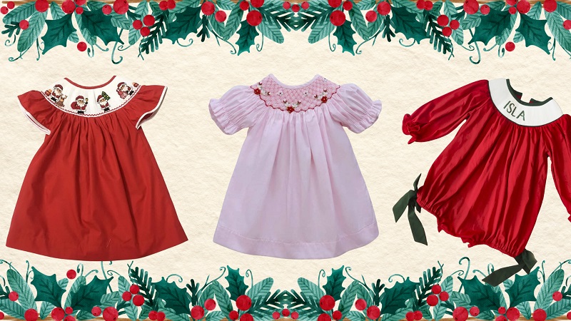 Christmas Smock Outfits: Best Exclusive Designs for 2025, a Wonderful Gift for Your Little Ones 2 Christmas Smock Outfits