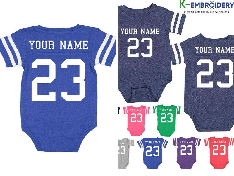 Top 5+ Stores Selling Custom Baby Jerseys at Good Prices, High Quality, and Reputation 5 Custom Baby Clothes Pinstripe Baseball/Football outfits