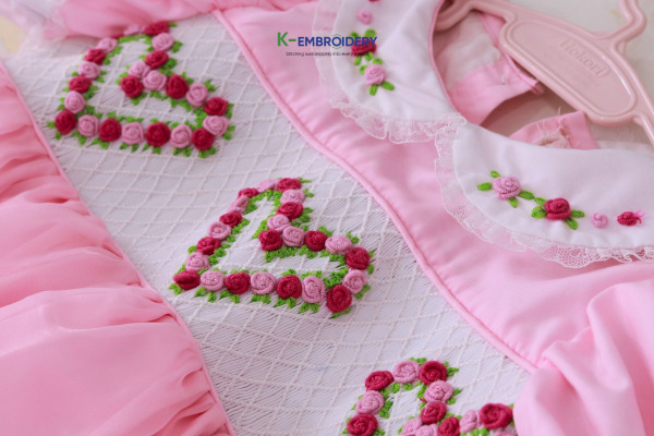 Wholesale Infant 4th of July Outfits: Best Smocked Designs for Your Store 6 Close-up detail of geometric smocking technique on an infant 4th of July outfit