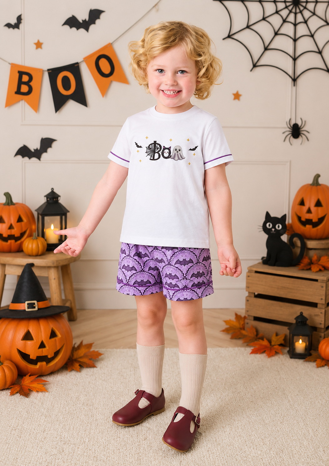 Midnight Bat & Ghost Shortie Set