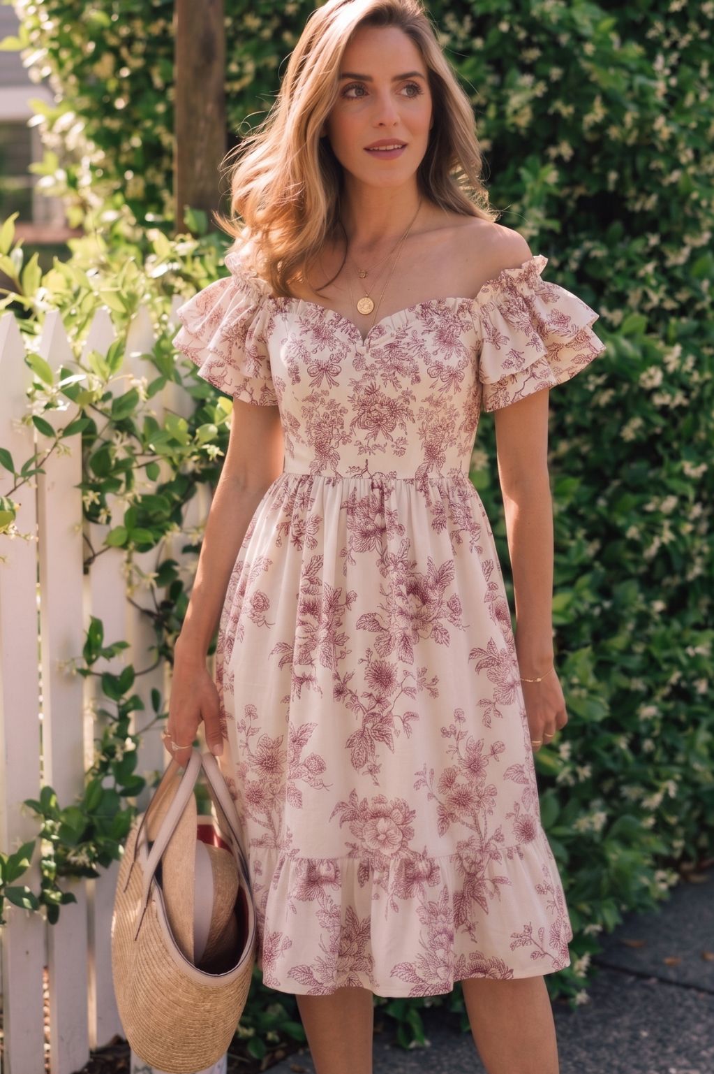Regency Botanical Sweetheart Dress