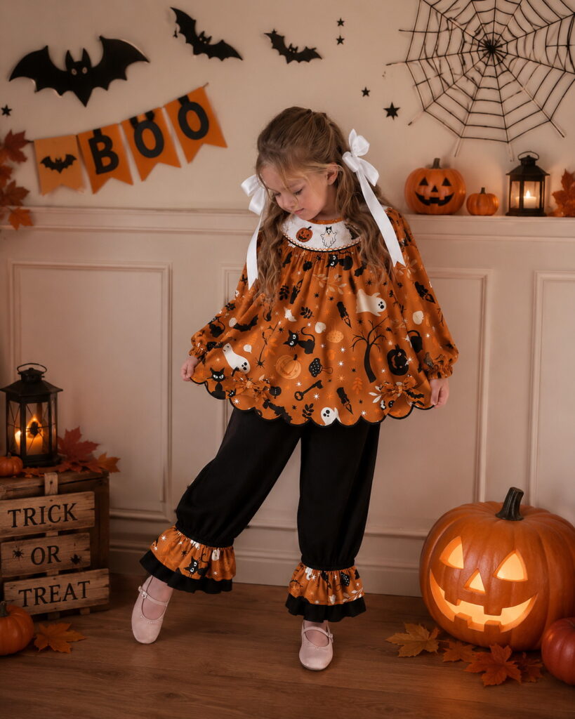 Spooky Sweetheart Smocked Set