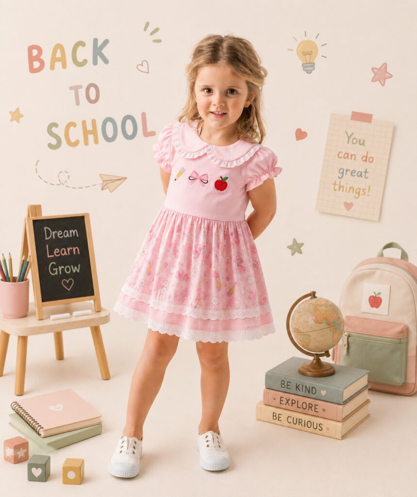 Sweet School Girl Smocked Dress