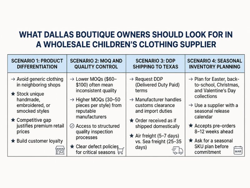 What Dallas boutique owners should look for in a wholesale clothing supplier