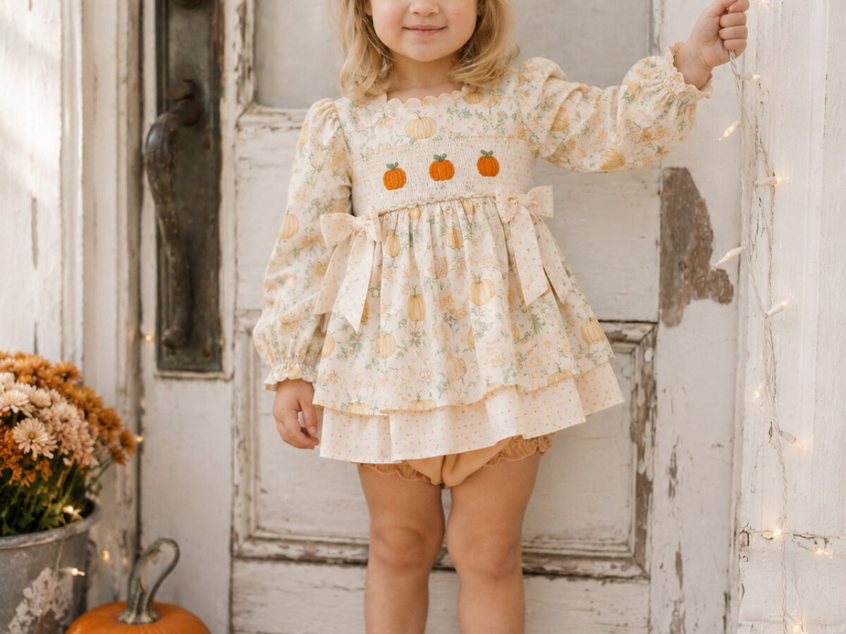 thanksgiving smocked dress Girls Bishop with Pilgrims Turkey and India Bishops are designed to be ankle length if ordering current size Smocked Thanksgiving Outfits & Dresses: