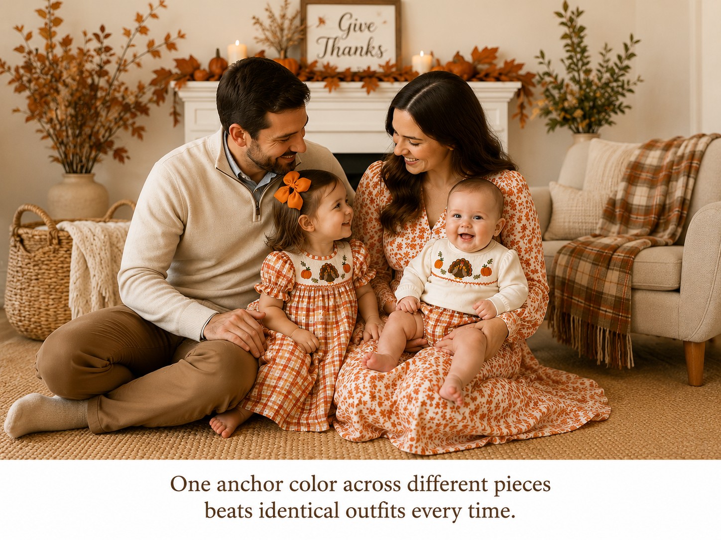 Infant Thanksgiving Dresses: Guide for Baby's First Holiday Season 10 Coordinated family Thanksgiving outfits with baby