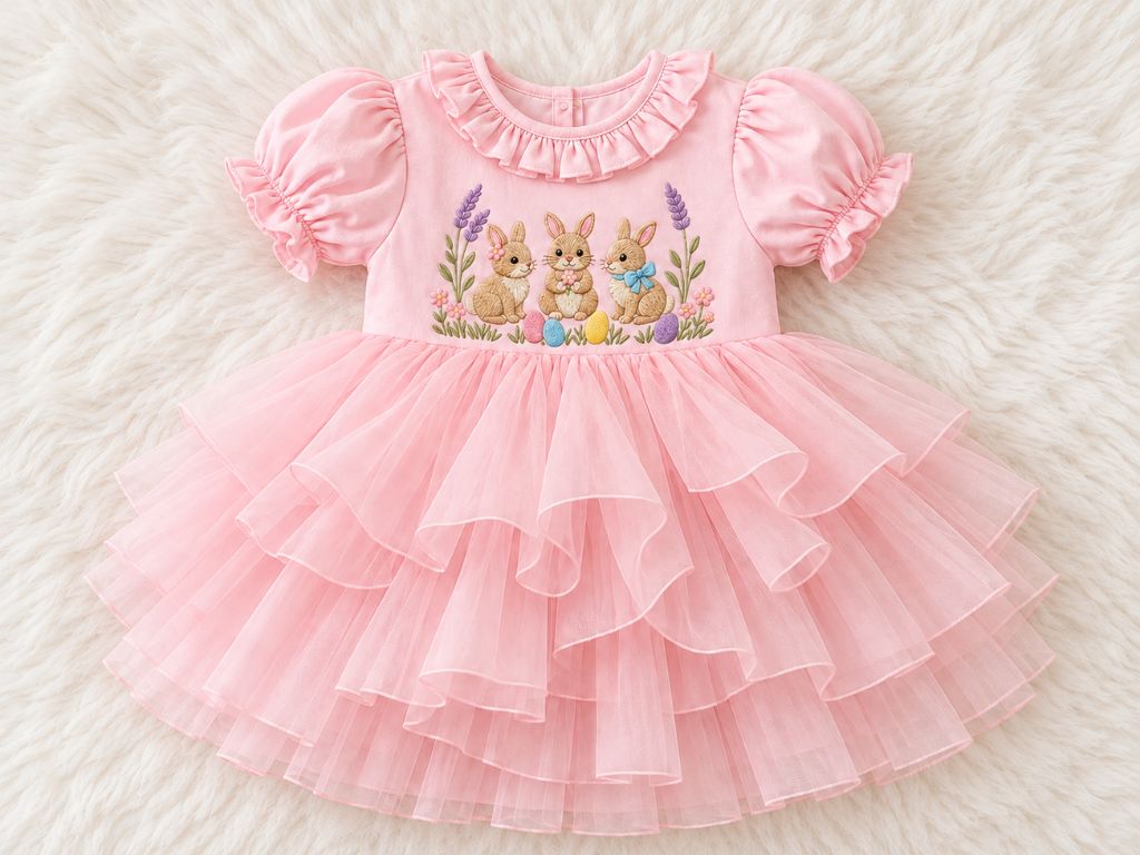 Baby Girl Easter Dress: 6 Trendy Styles & B2C Wholesale 2 bunny blossom tutu dress