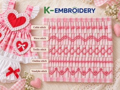 Smocked Design: Types, Techniques, and Uses in Kidswear 2 decorative embroidery stitches