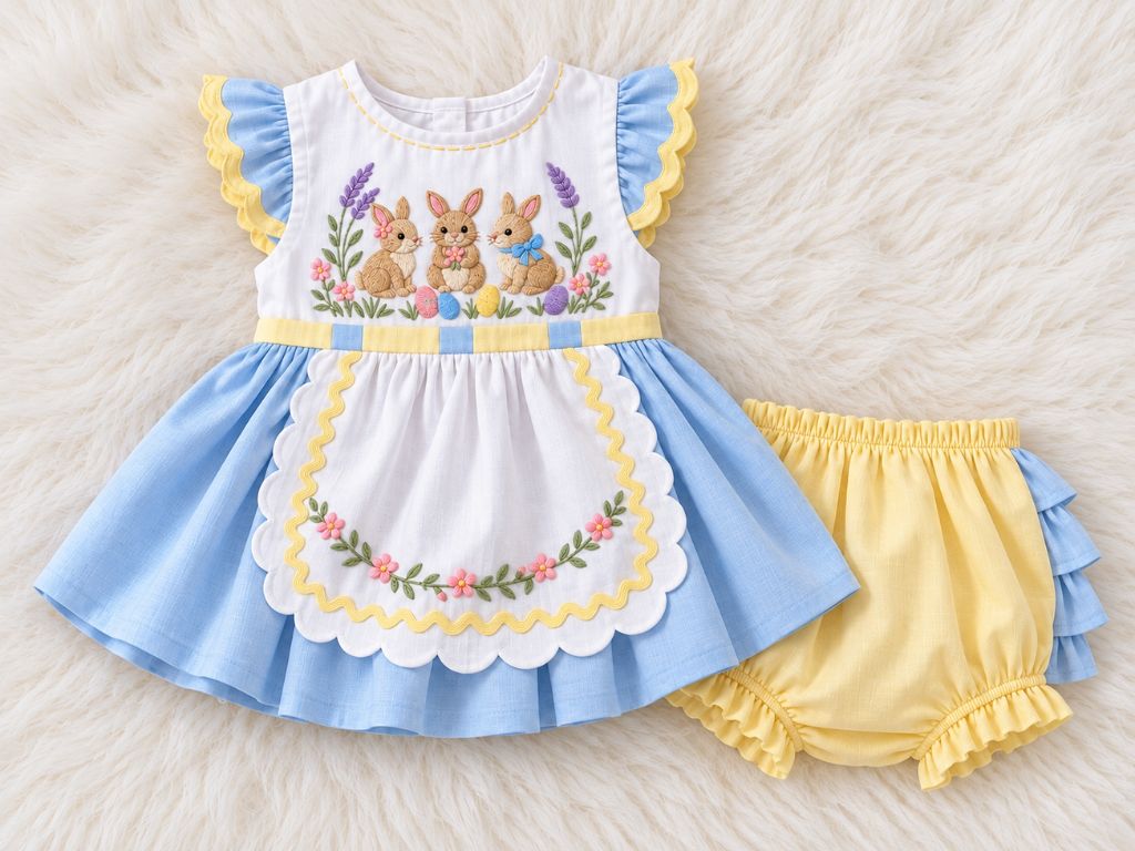 Baby Girl Easter Dress: 6 Trendy Styles & B2C Wholesale 4 Hippity Hop Garden Set